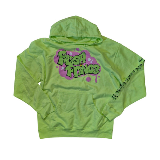 Fresh Prince Hoodie Men’s Large Neon Yellow Graphic Cotton Pullover