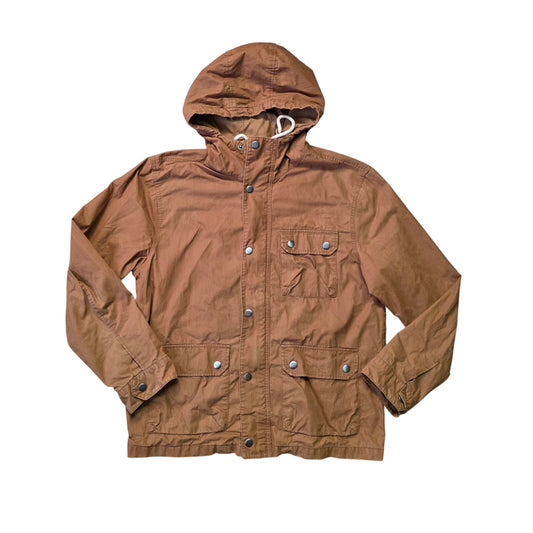 Old Navy Hooded Jacket Men’s L Brown Button Front