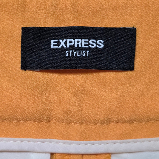 Express Stylist Super High Waisted Pleated Ankle Pant Women’s 6R Orange NWT