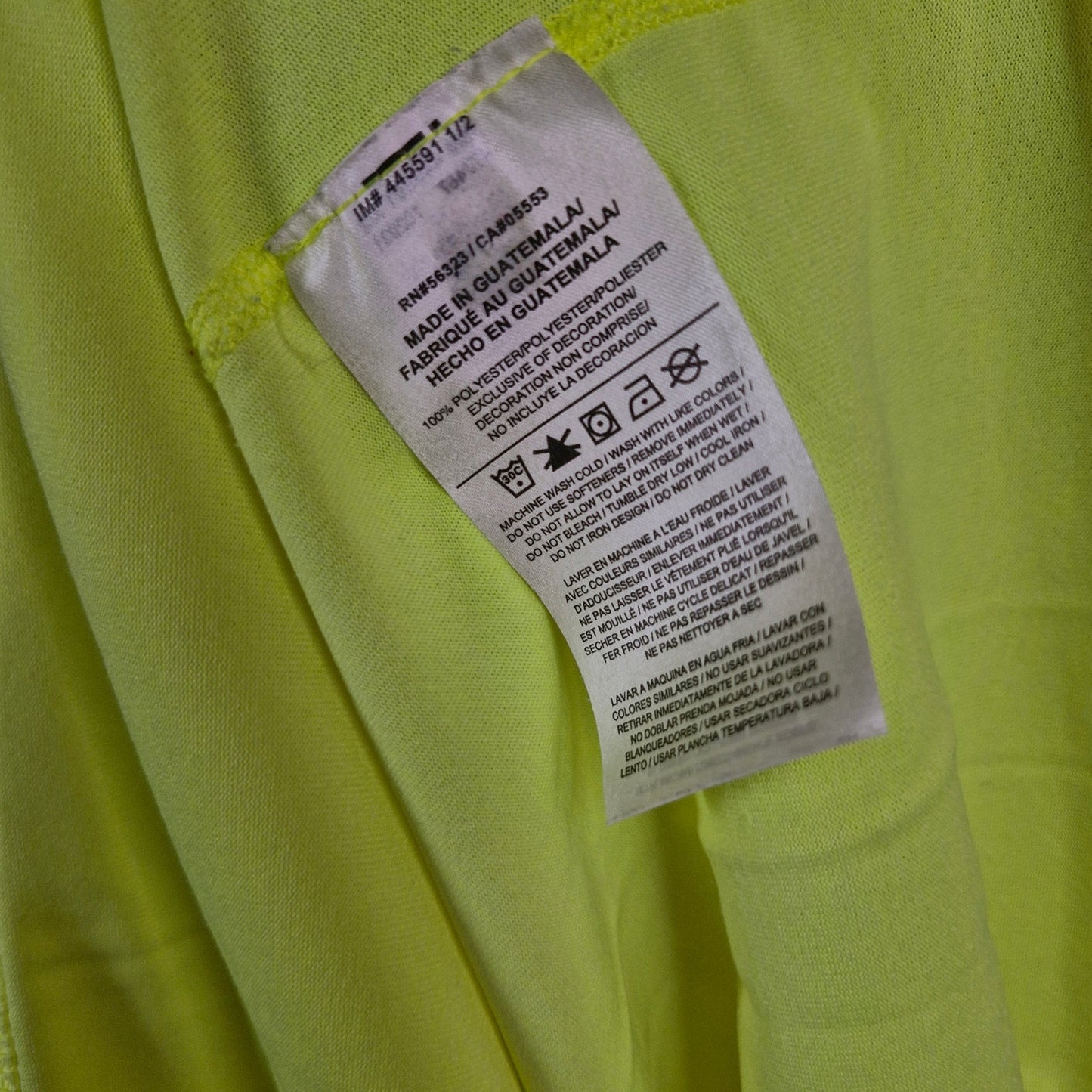 Nike Dri-Fit Running Mens Medium Neon Yellow Active Long Sleeve Tee 2014