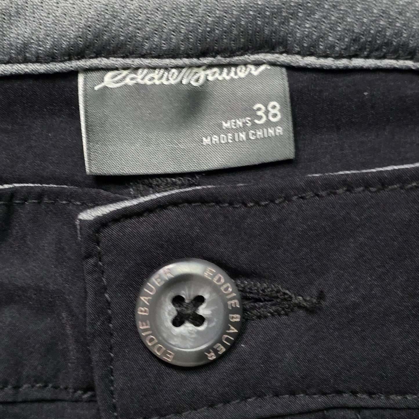 Eddie Bauer Cargo Shorts Men’s 38 Black Zipper Pockets Utility