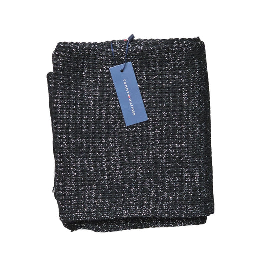 Tommy Hilfiger Men’s Black Gray Logo Muffler Scarf One Size NWT