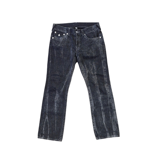 True Religion Jeans Size 33 Men's Grey Gloomy Wash Straight Leg Denim