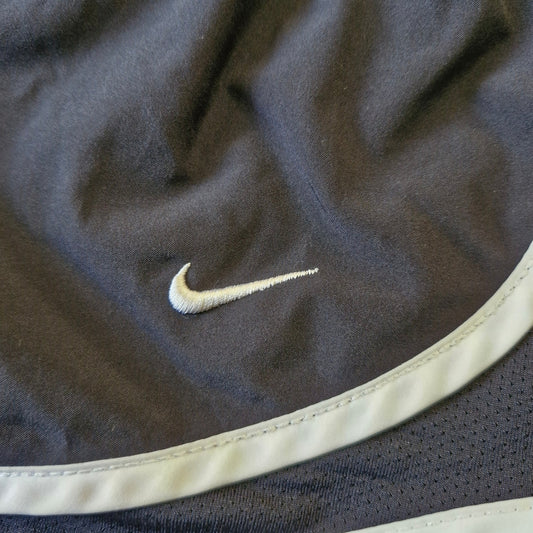 Nike Dri-Fit Running Shorts Women’s Size Medium Black with White Stripe & Built-In Brief