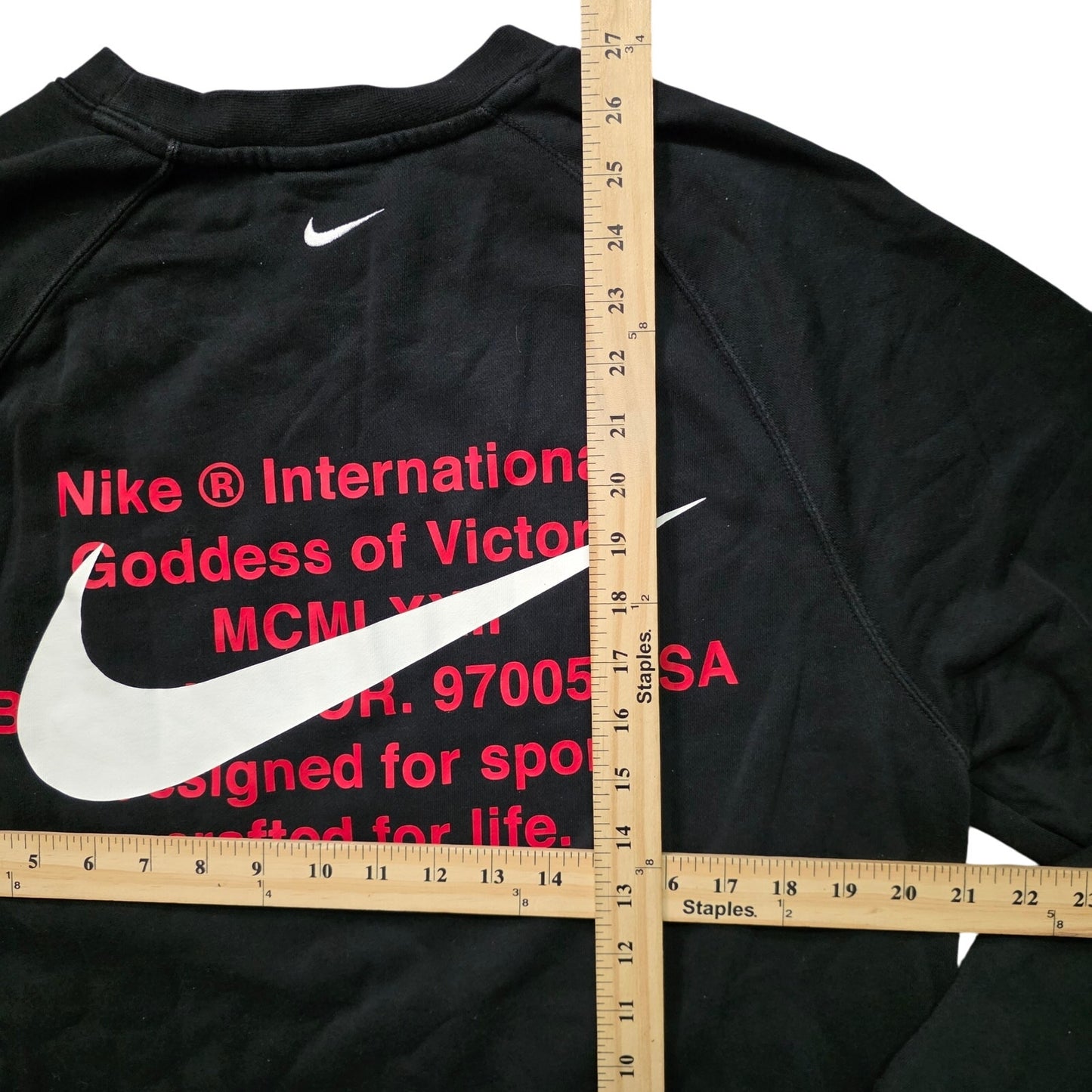 Nike Sportswear Swoosh French Terry Crew Men L Black Cj4871-010