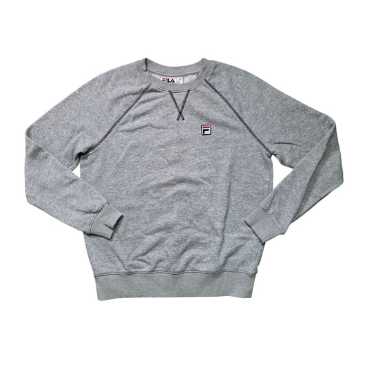 Fila Sweatshirt Men’s Medium Gray Long Sleeve Crew Neck Pullover