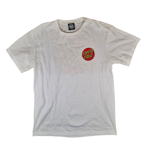Santa Cruz Skate T-Shirt Men’s Medium Vintage Y2K Beige Graphic Tee