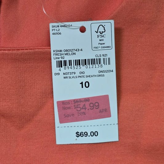 Lands' End Women’s Coral Sheath Dress Medium