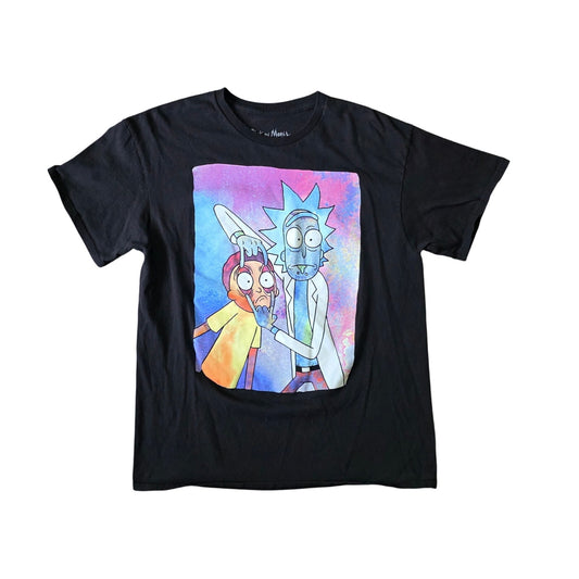 Rick and Morty T-Shirt Men’s L Black Ripple Junction Adult Swim Graphic Tee