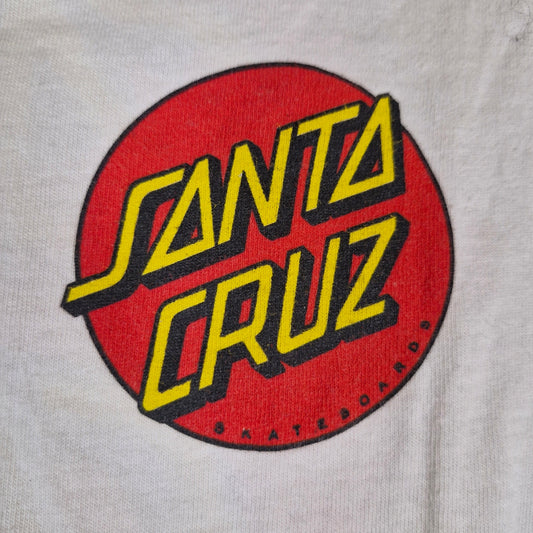 Santa Cruz Skate T-Shirt Men’s Medium Vintage Y2K Beige Graphic Tee