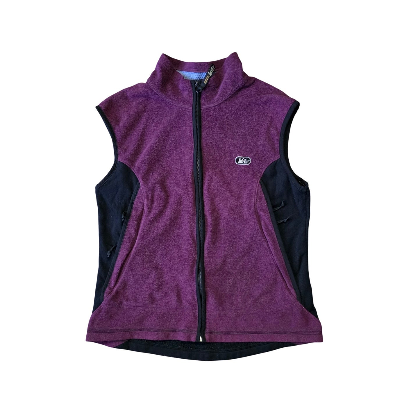 REI Fleece Waistcoat Women’s Large Purple and Black Full Zip