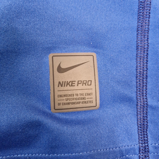 Nike Pro Combat Fitted Shirt Men’s Medium Navy Blue Dri-Fit Short Sleeve Tee