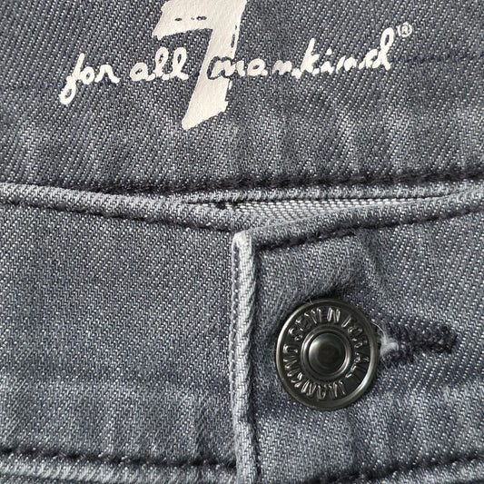 7 For All Mankind Straight Jeans Men’s 34 Gray Cotton Blend