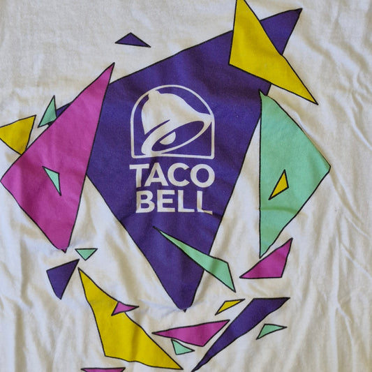 Taco Bell Retro Triangles Graphic T Shirt Mens Large