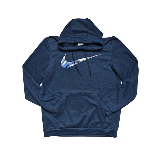 Nike Standard Fit Dri-FIT Navy Long Sleeve Pullover Sweatshirt Hoodie Men’s Medium