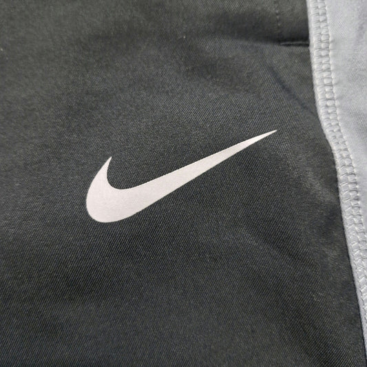 Nike Vintage Y2K Baggy Nylon Track Pants Size XL Black Gray Stripe