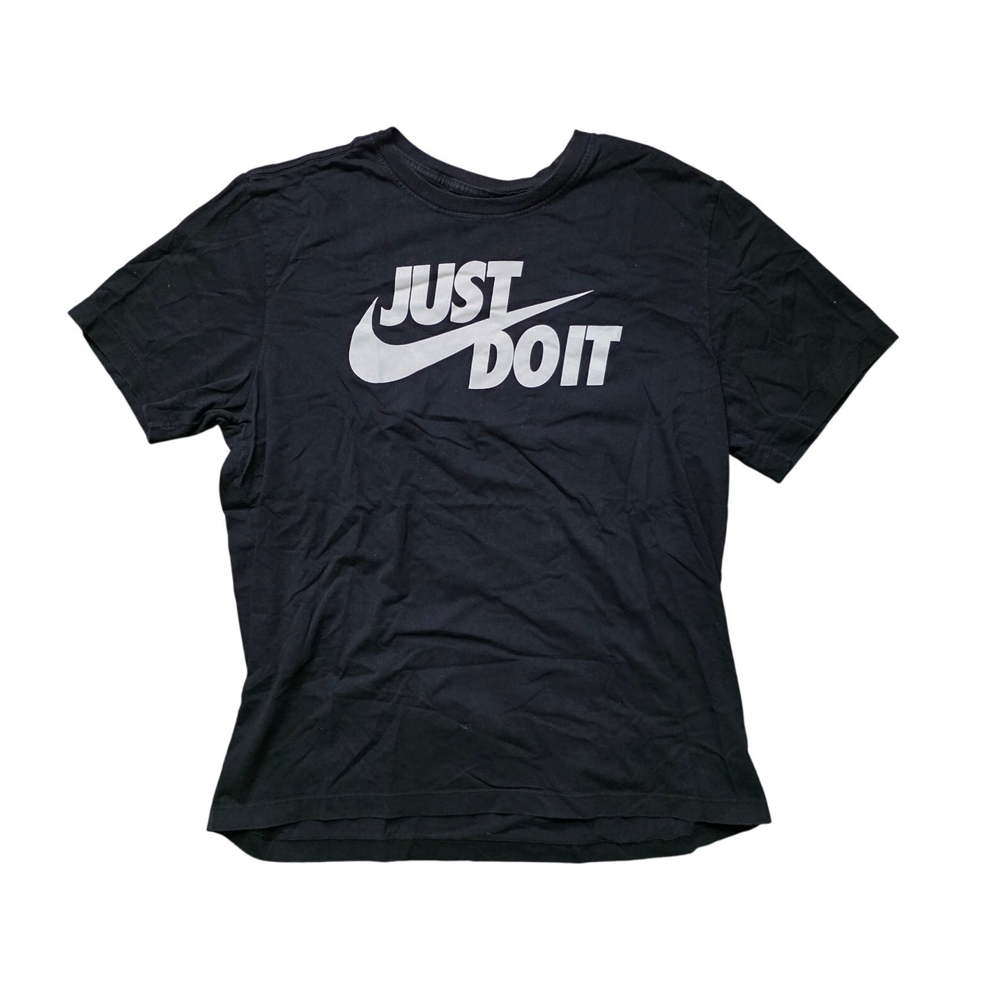 Nike Men’s Large Black Cotton Graphic T Shirt Just Do It Short Sleeve