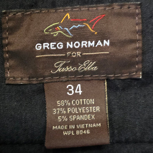 Greg Norman Golf Shorts Men’s 34 Black Plaid Security Pocket