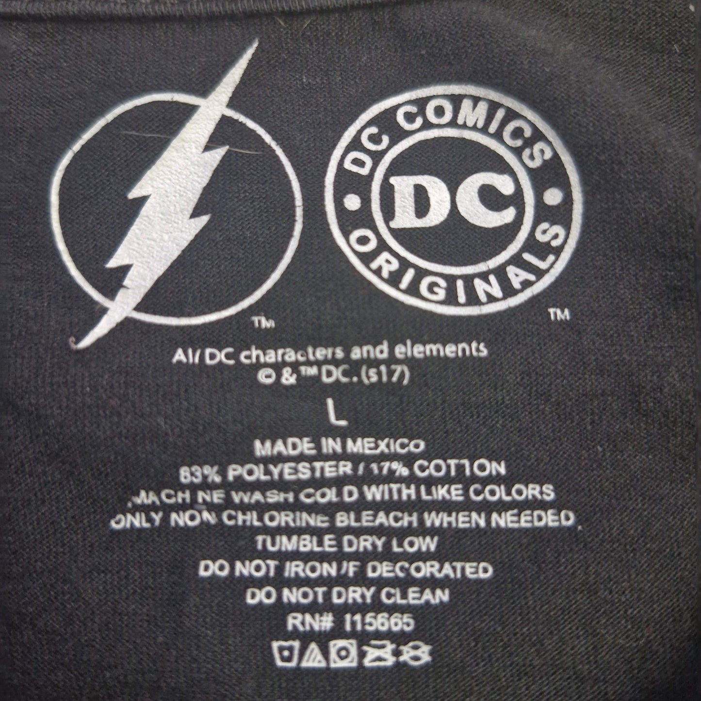 DC Comics The Flash Size Large Jersey Tee