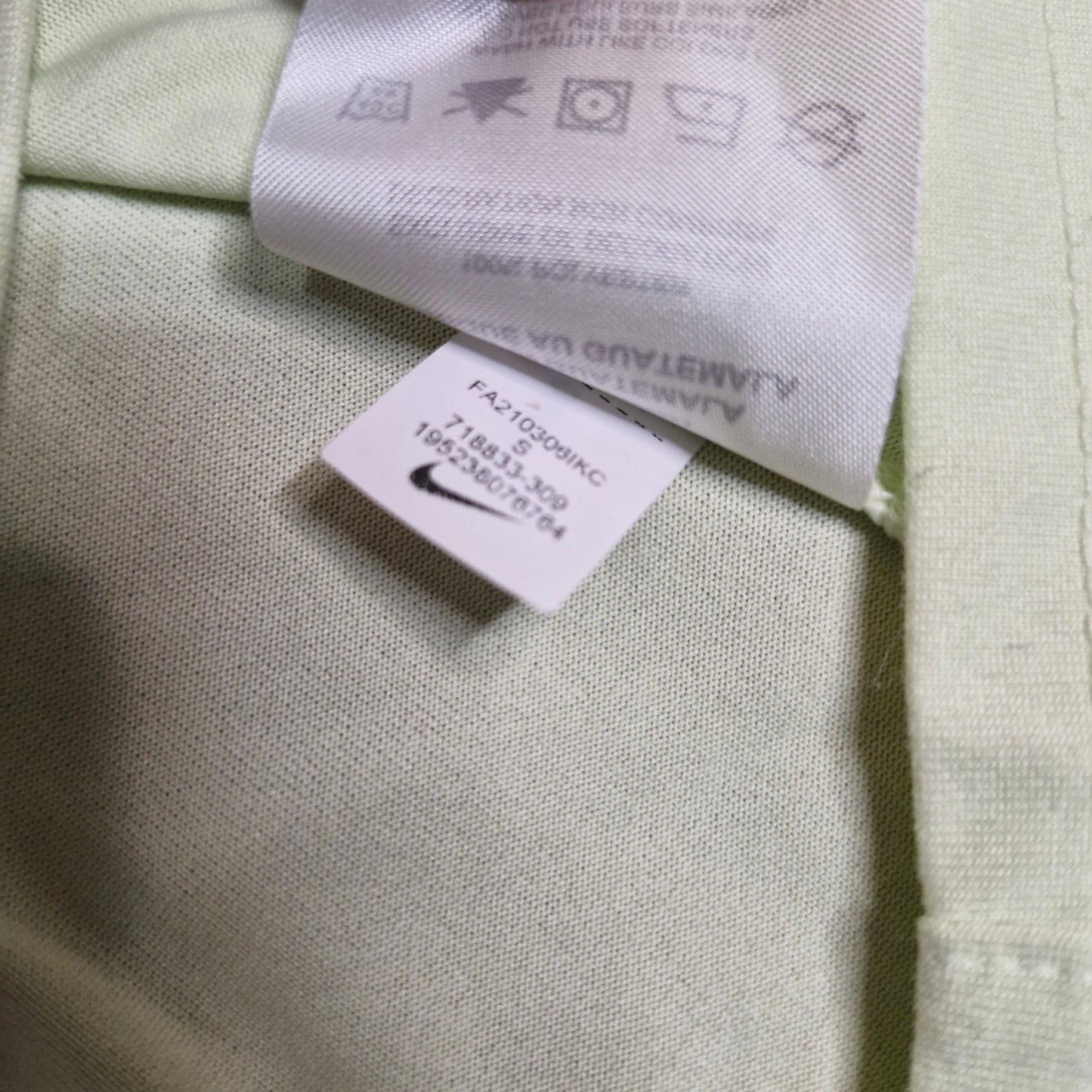 Nike The Nike Tee Dri Fit Light Lime Green Men's Size Small 100% Polyester