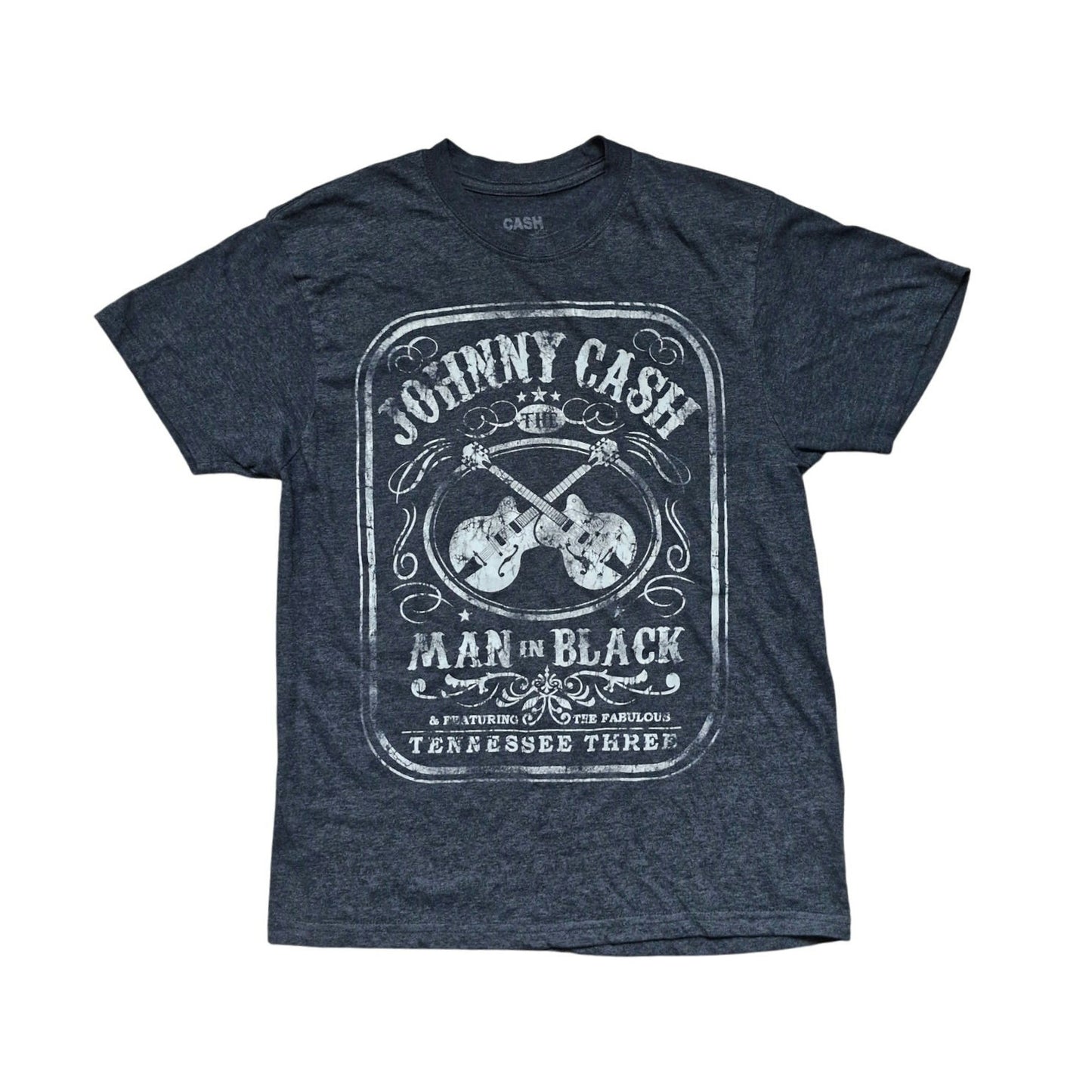 Johnny Cash “Man In Black” Tennessee Three T-Shirt Men’s Medium Black Graphic Tee