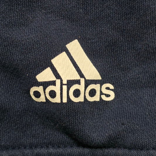 Adidas Boys Running Shorts L Blue Stretch Waist Pocket Drawstring