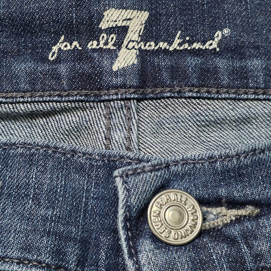 7 For All Mankind Jeans Men’s 34 Relaxed Fit Button Distressed