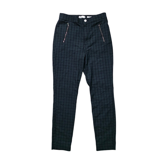 Hollister Ultra High Rise Plaid Trousers Women’s M Navy Green