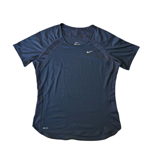 Nike Dri-FIT Mesh T-Shirt Women’s Large Black Athletic Top