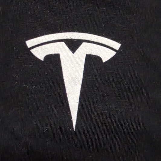 Tesla T-Shirt Men’s Large Black Cotton Graphic Logo Tee