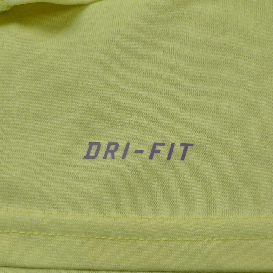 Nike Dri-Fit Running Mens Medium Neon Yellow Active Long Sleeve Tee 2014