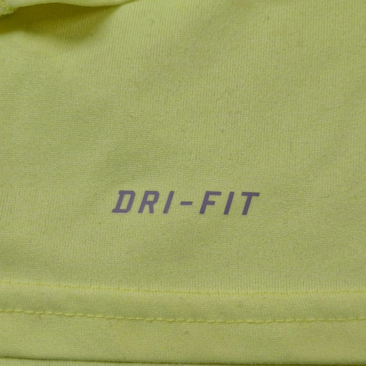 Nike Dri-Fit Running Mens Medium Neon Yellow Active Long Sleeve Tee 2014