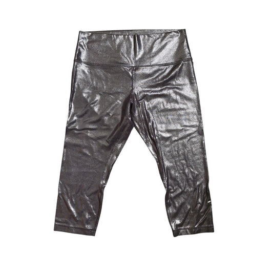 Lululemon Align High Rise Pant 25" Shine Radiate Foil Print French Press Size 14