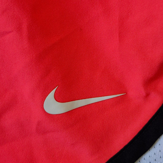 Nike Dri-FIT Running Shorts Girls XL (10–12) Black White Trim Neon Pink Lined