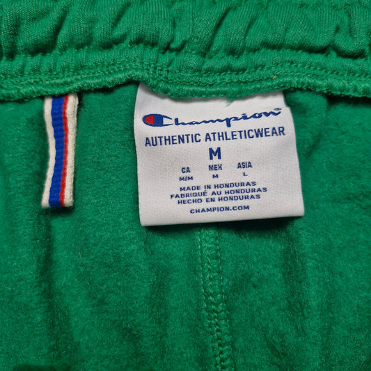 Champion Terry Jogger Sweatpants Men’s Medium Green Spelled-Out Logo
