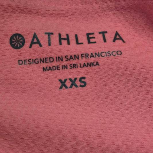 Athleta Half Zip Pullover Women XXS Pink Seamless Lightweight Jacket