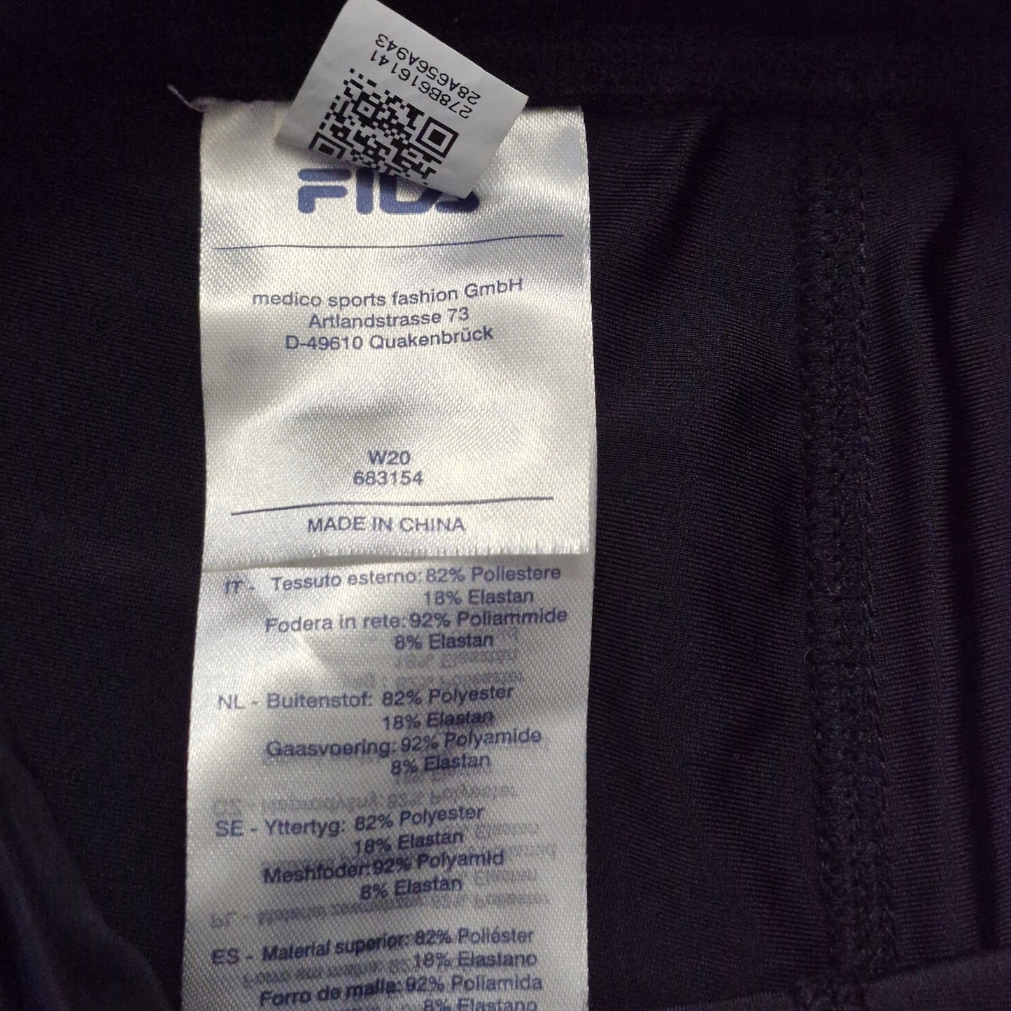Women’s Fila Sport Black Gray Workout Leggings Size XS
