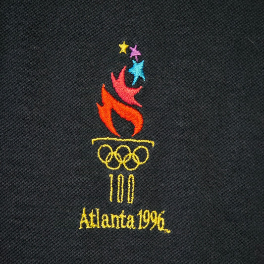 Champion Polo Shirt Men's XXL Blue Vintage 1996 Atlanta Olympics Cotton Casual