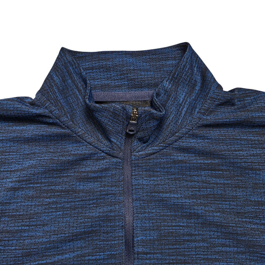 Under Armour HeatGear Fitted Long Sleeve Quarter-Zip Shirt Men’s M Heather Blue