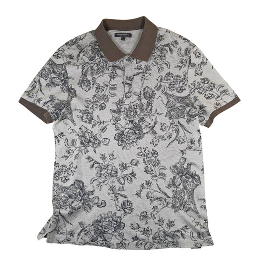 Banana Republic Luxury Touch Floral AOP Polo Shirt Mens Size Large