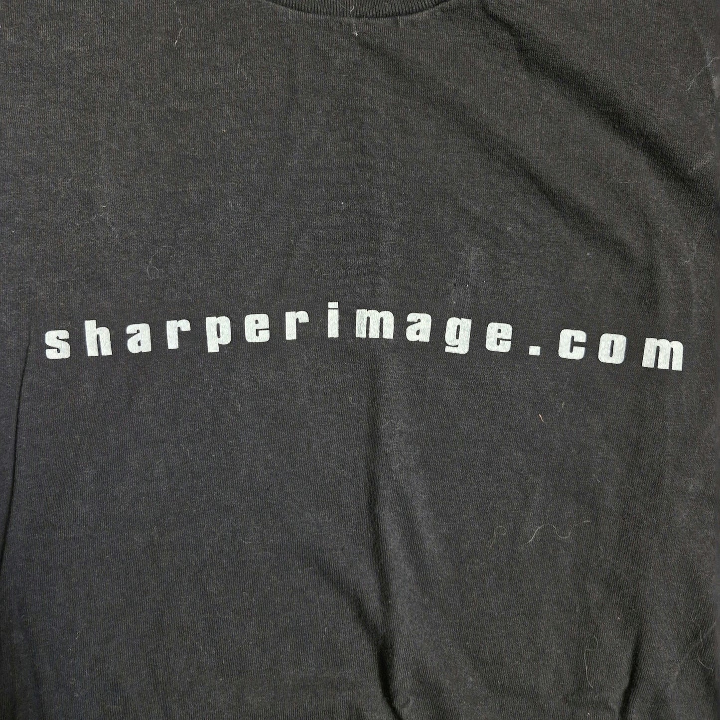 SharperImage.com Vintage Black Graphic Tee Hanes Beefy T Size L
