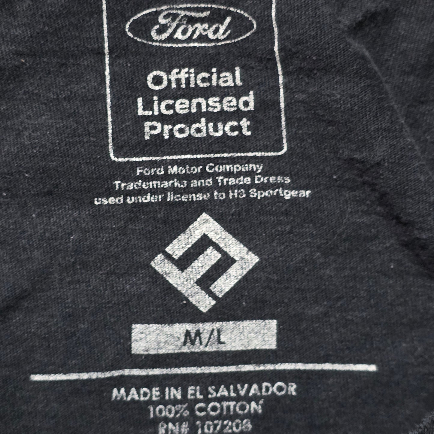 Ford Mustang Classic Car Tropical T-Shirt Men’s M/L Black Short Sleeve