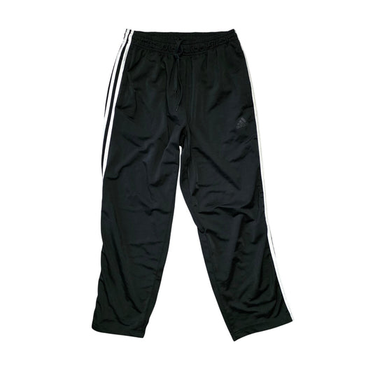 adidas 3-Stripes Tricot Regular-Fit Open Hem Track Pants Men’s Medium Black
