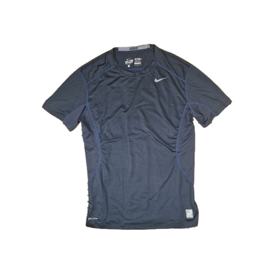 Nike Pro Combat Fitted Shirt Mens M Navy Short Sleeve Dri-Fit