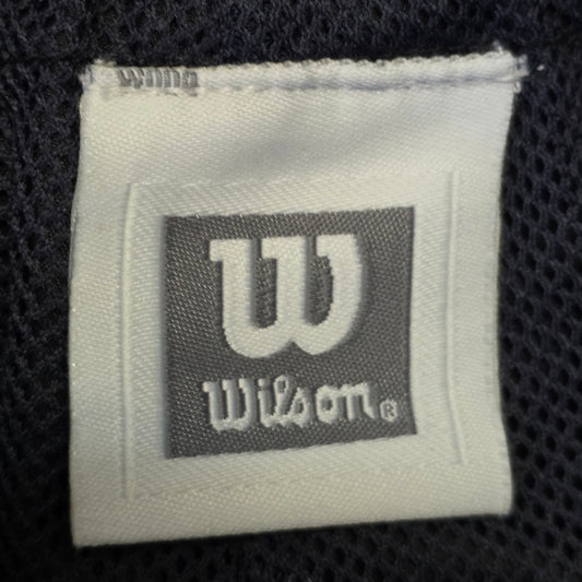 Wilson Track Pants Mens M Black Nylon Lined Warm Up Joggers