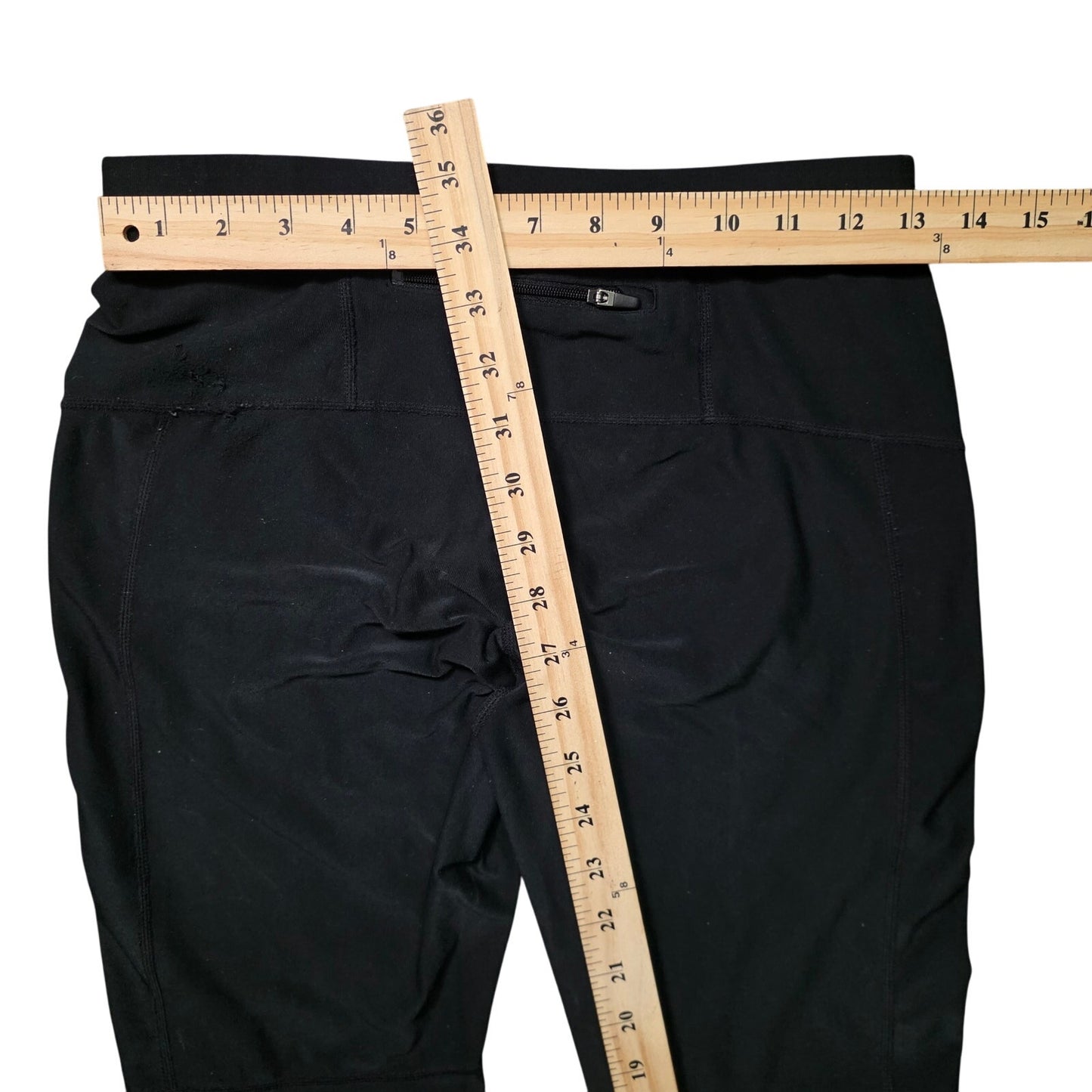 Nike Power Tech Running Tights Pants Women’s M Black Zip Ankle