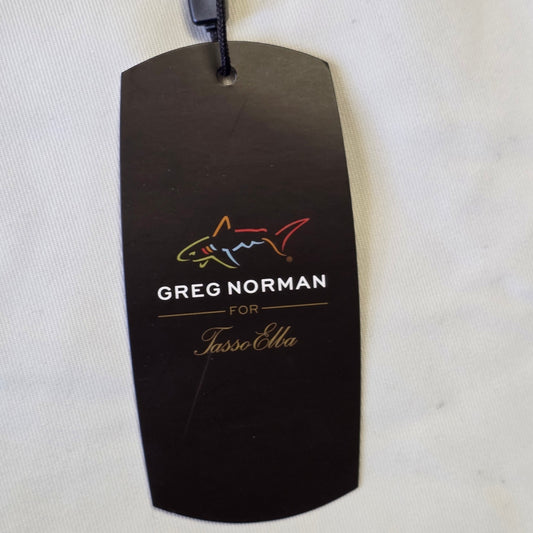 Greg Norman Golf Shorts Men’s Size 42 White Fog Shark Logo NWT