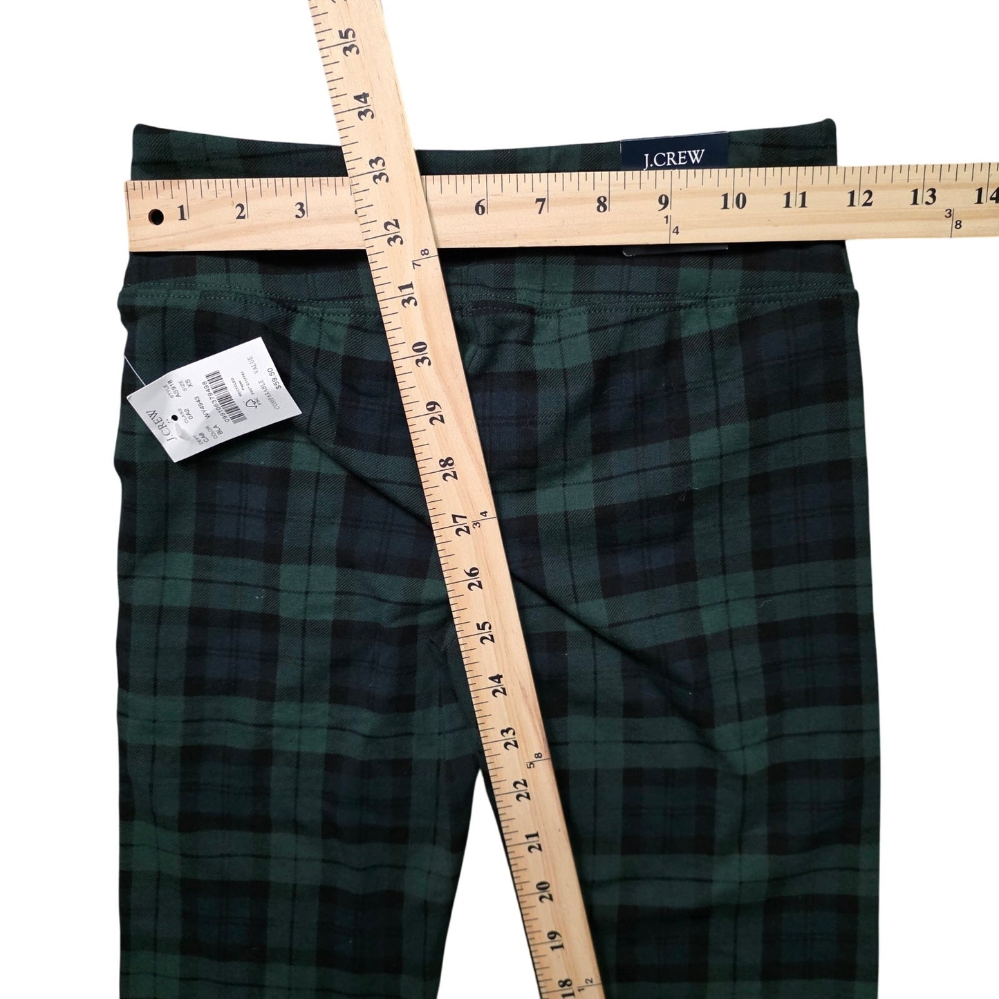J Crew Blackwatch Plaid Everyday Leggings Women XS Full Length NWT