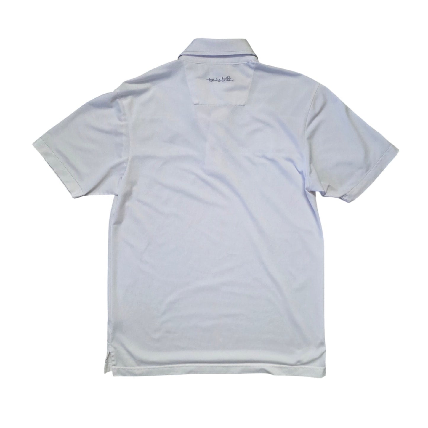 TravisMathew Short Sleeve Polo Shirt Men’s Small White Performance Golf Tee