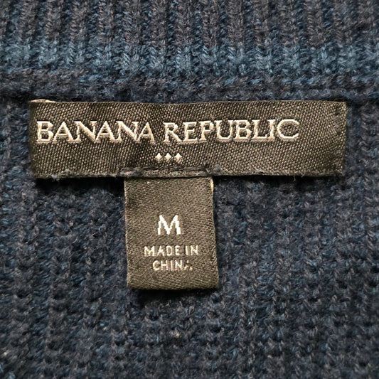 Banana Republic Half-Zip Sweater Men M Italian Merino Blend
